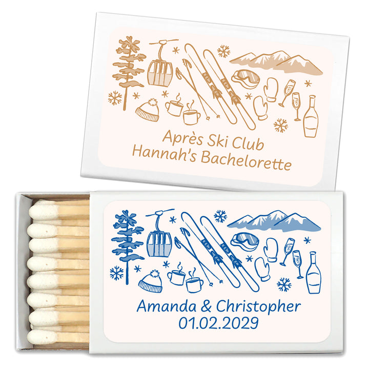 Ski Pattern Sketch Matches - Set of 50