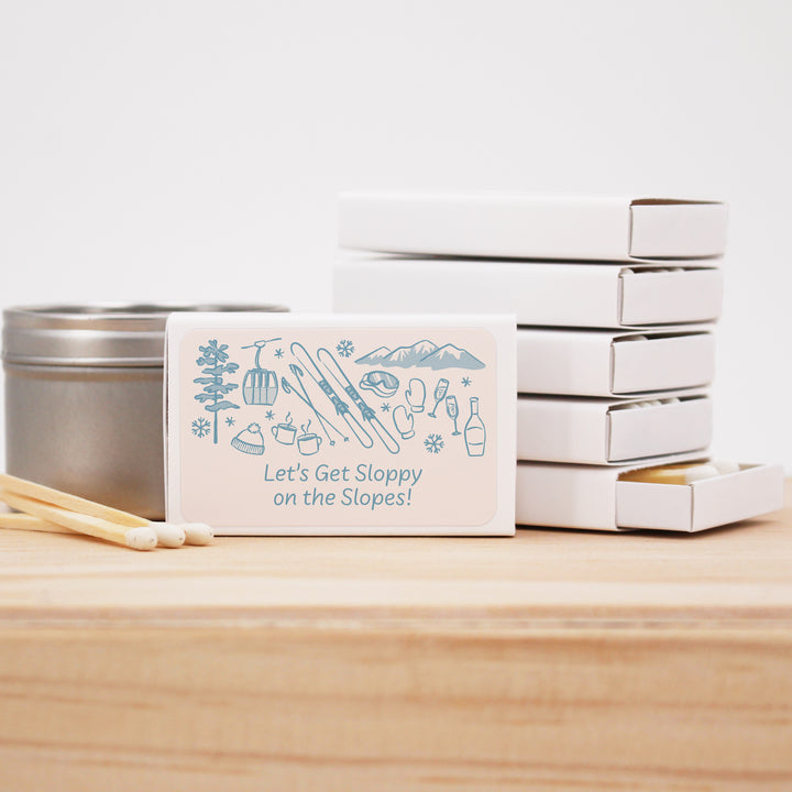 Ski Pattern Sketch Matches - Set of 50