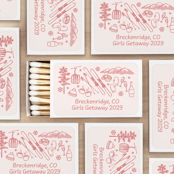 Ski Pattern Sketch Matches - Set of 50