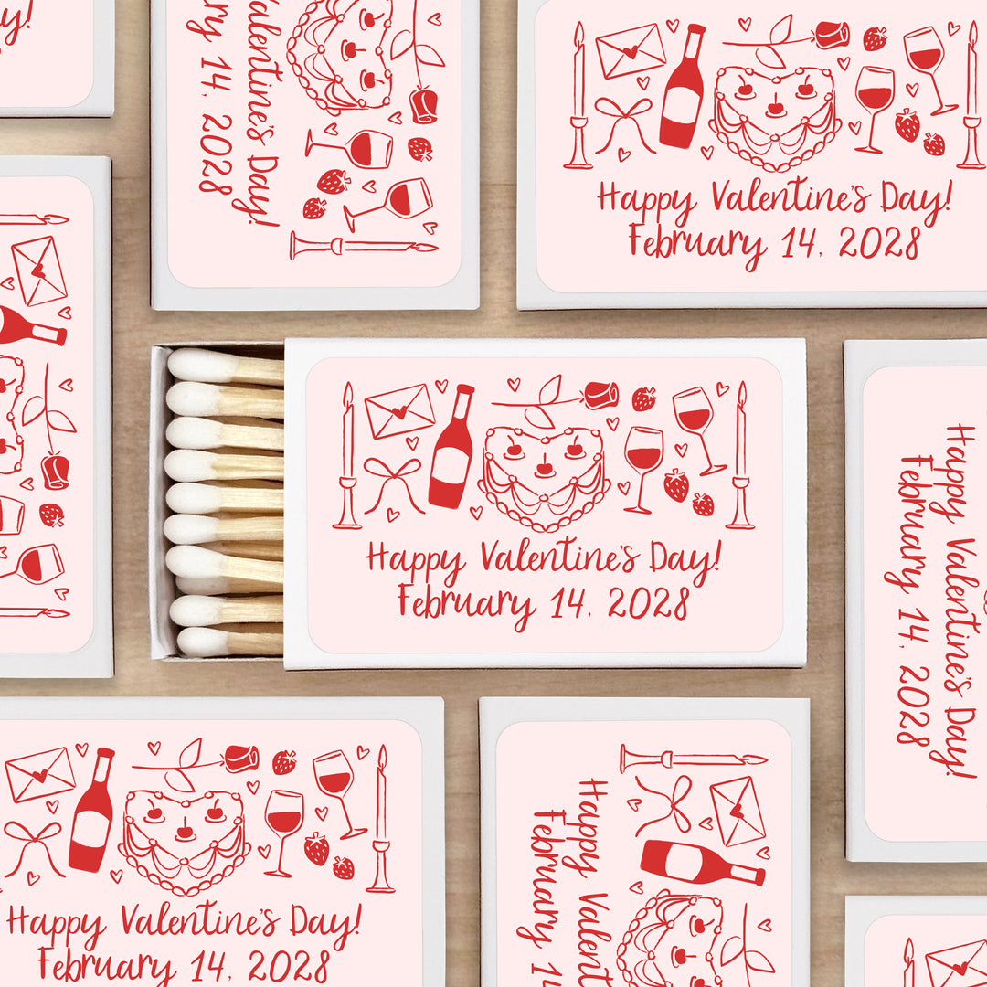 Matchboxes Patern Custom Match Boxes, Valentine's Matchboxes, Galentine's Matches, Hand ...