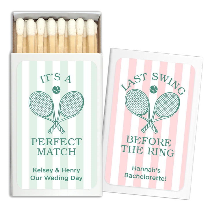 A Perfect Match, Tennis Stripe Matches - Set of 50