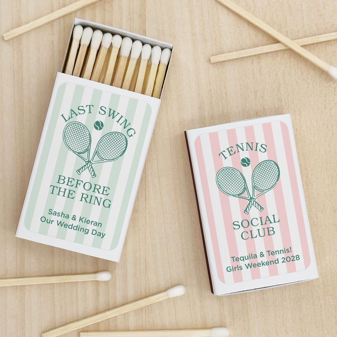 A Perfect Match, Tennis Stripe Matches - Set of 50