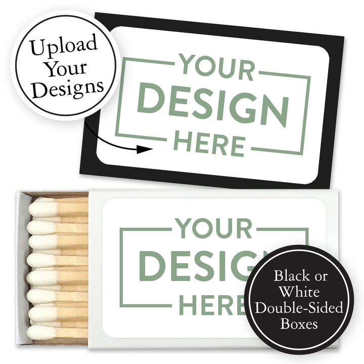 Custom Double-Sided Matchbooks, Custom Matches, Personalized Matches, Wedding Matches, Custom Birthday Party Favors, Custom Anniversary Matchboxes, - 50 double sided boxes in a set