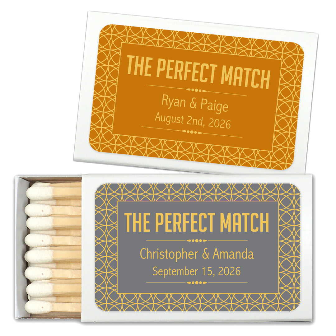 The Perfect Match Match Boxes Wedding Favor Matches, Wedding Decor