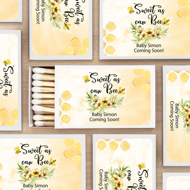 Baby Shower Favor Matches, Mommy to BEE (Set of 50)