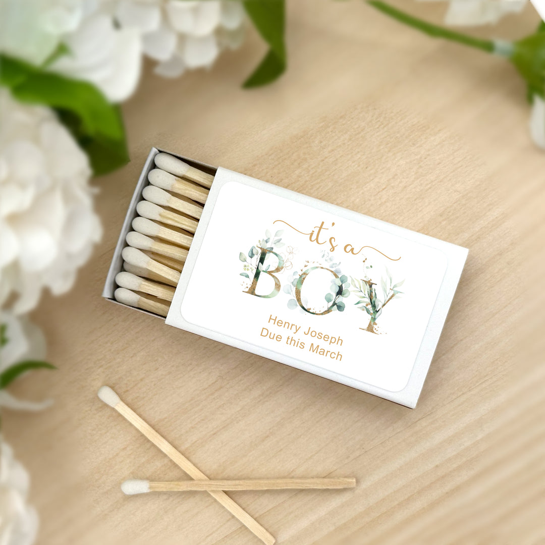 Baby Shower Favor Matches, It's A Boy (Set of 50)