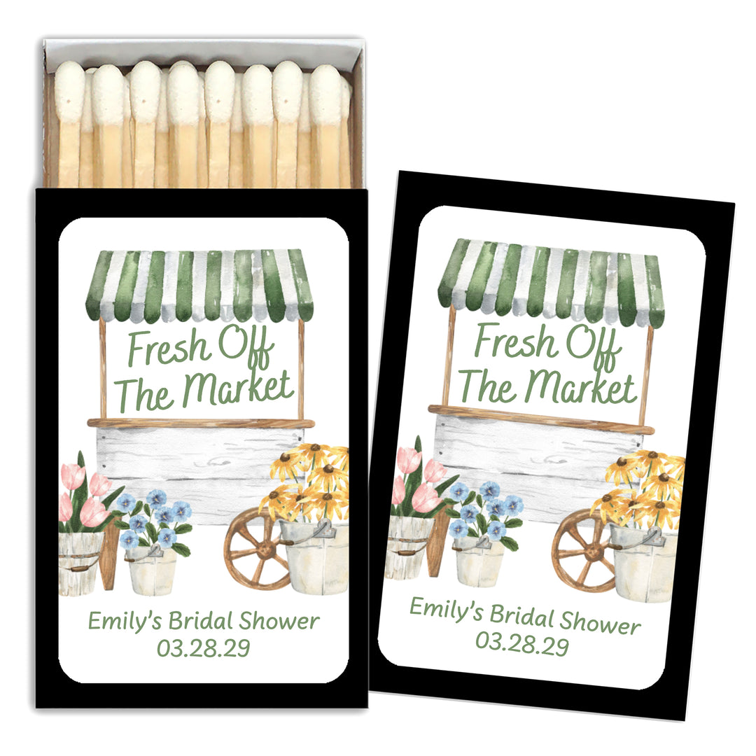 Fresh Off the Market, Bridal Shower Favor Matches (Set of 50)