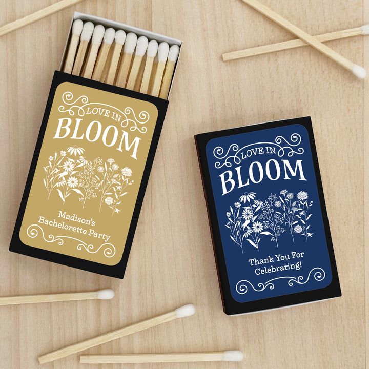 Love in Bloom Wildflowers, Wedding Favor Matches (Set of 50)