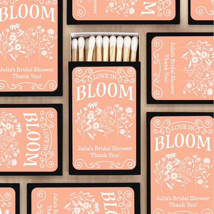Love in Bloom Wildflowers, Wedding Favor Matches (Set of 50)