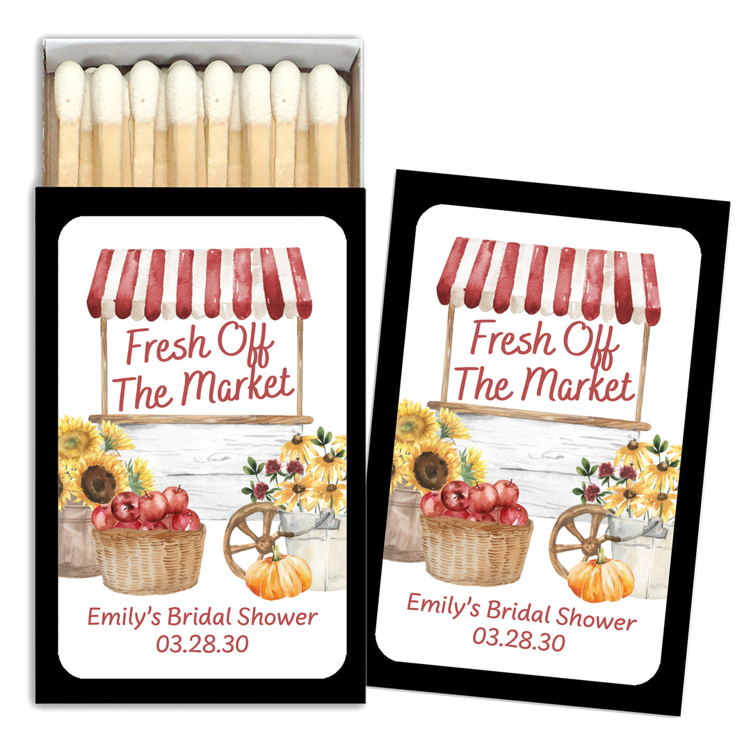 Fall Fresh Off the Market, Bridal Shower Favor Matches (Set of 50)