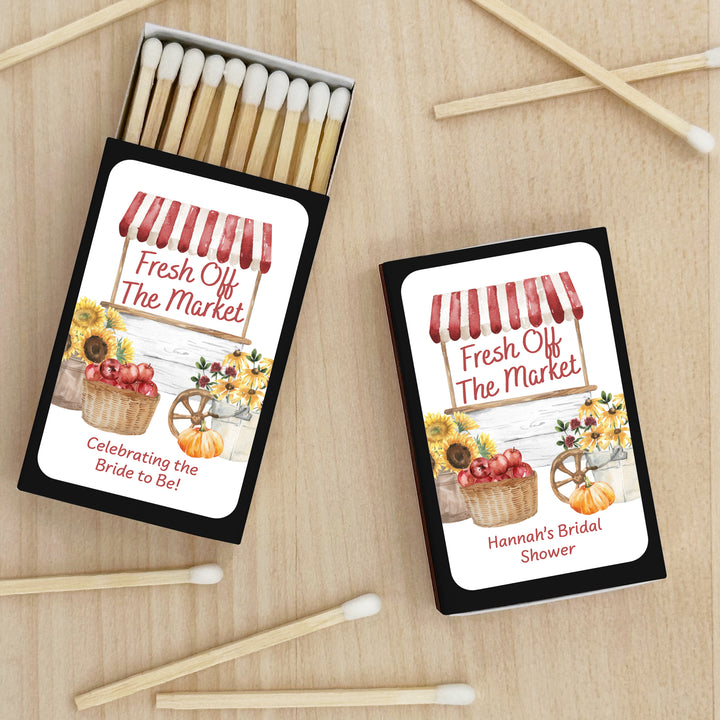 Fall Fresh Off the Market, Bridal Shower Favor Matches (Set of 50)