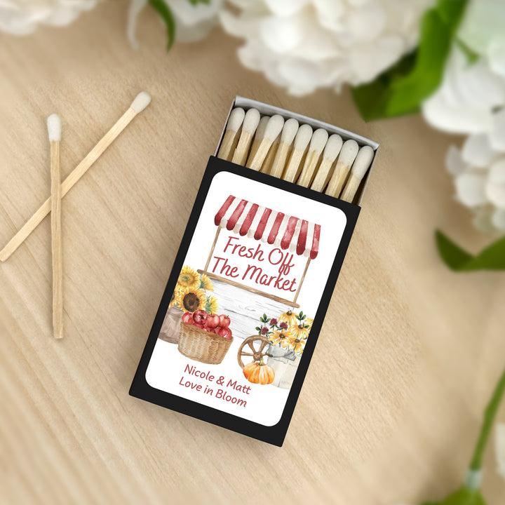 Fall Fresh Off the Market, Bridal Shower Favor Matches (Set of 50)
