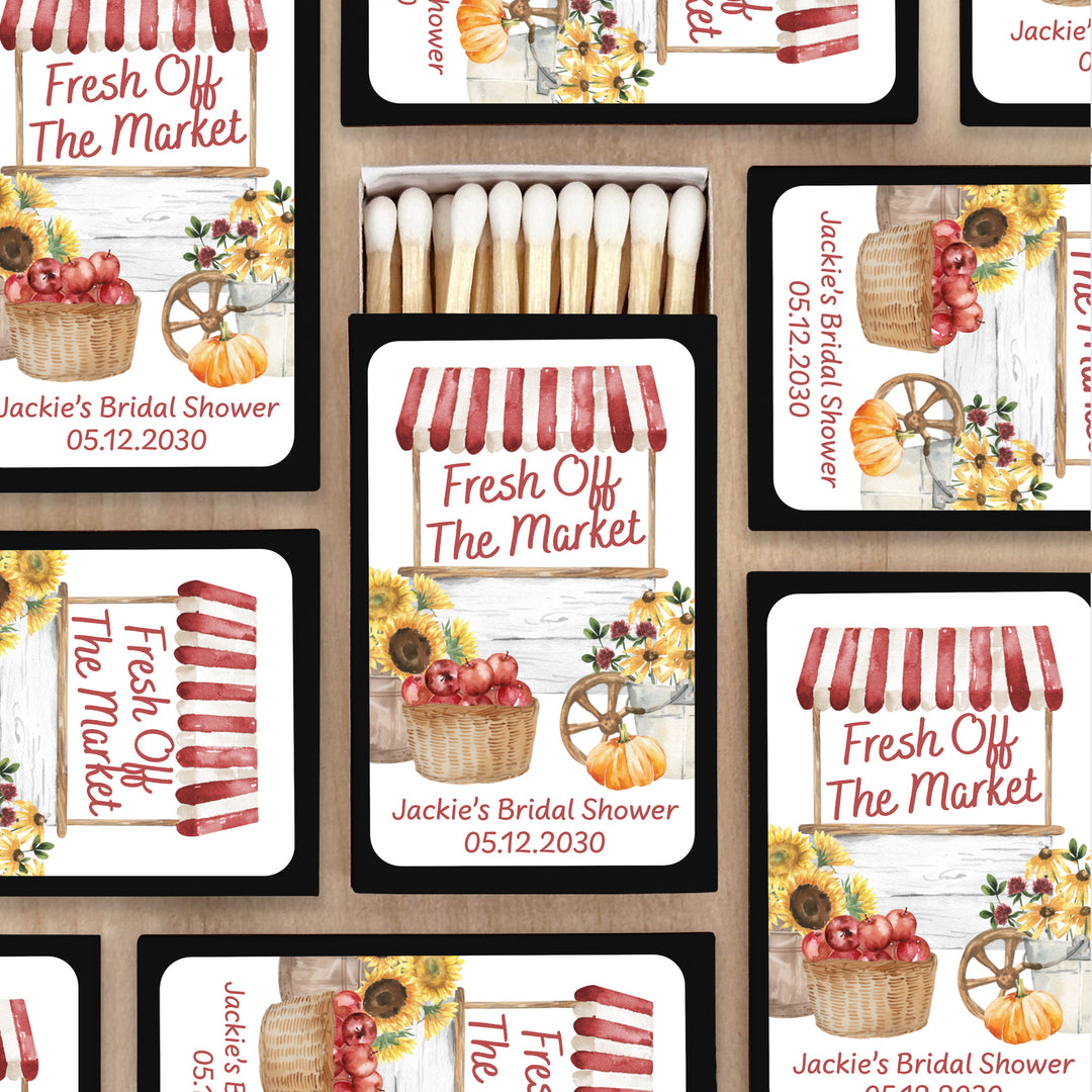 Fall Fresh Off the Market, Bridal Shower Favor Matches (Set of 50)