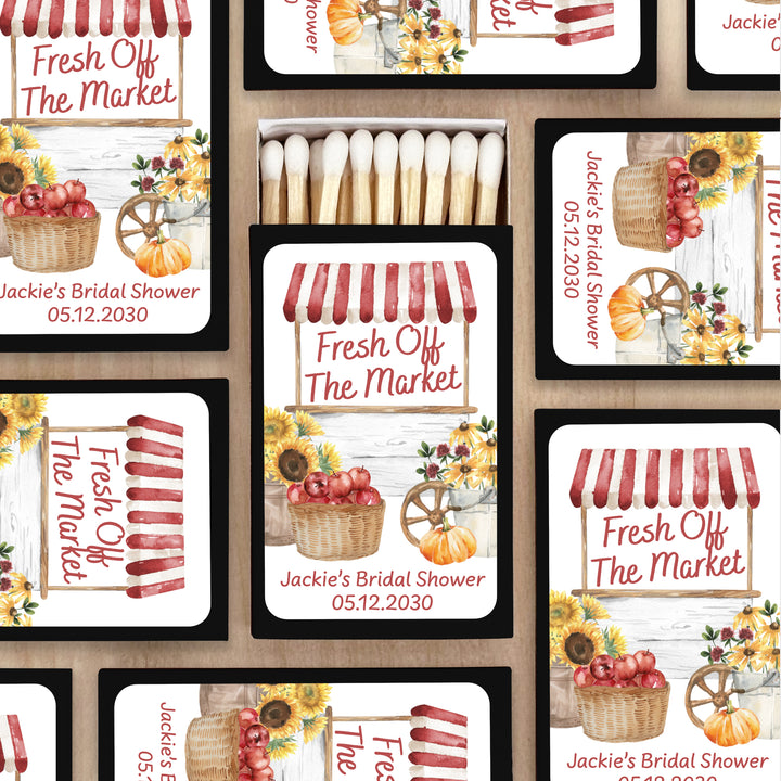 Fall Fresh Off the Market, Bridal Shower Favor Matches (Set of 50)