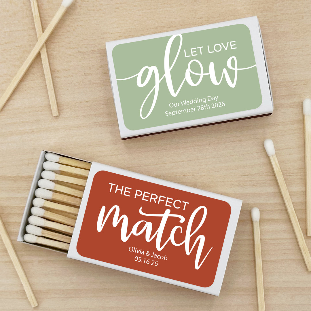 Custom Matches, Personalized Matches, Wedding Matches, Custom Party Favors, Birthday Favors,  (Set of 50)