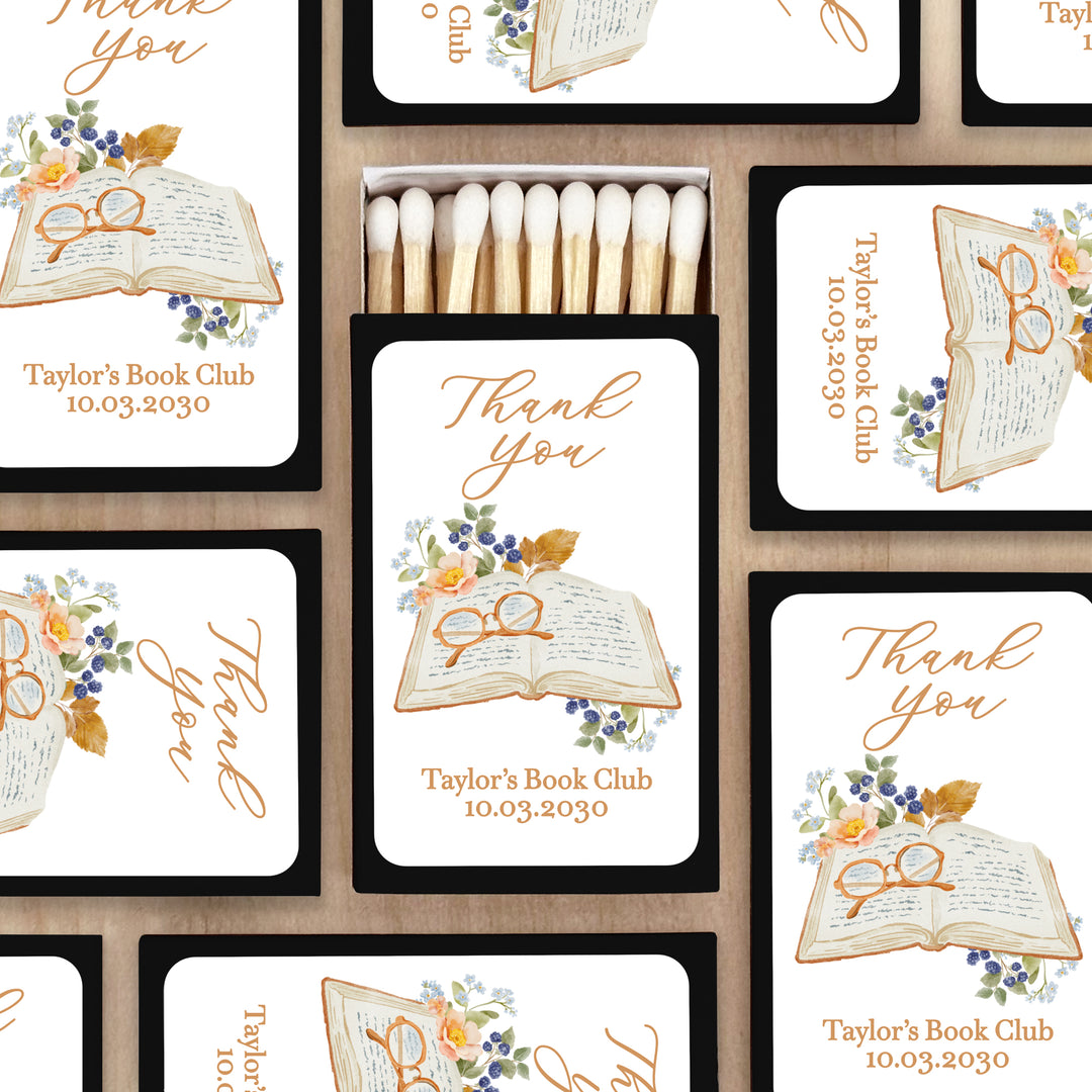 Personalized Wedding Matchboxes, Bridal Shower Favors, The Next Chapter, Our Love Story - Set of 50
