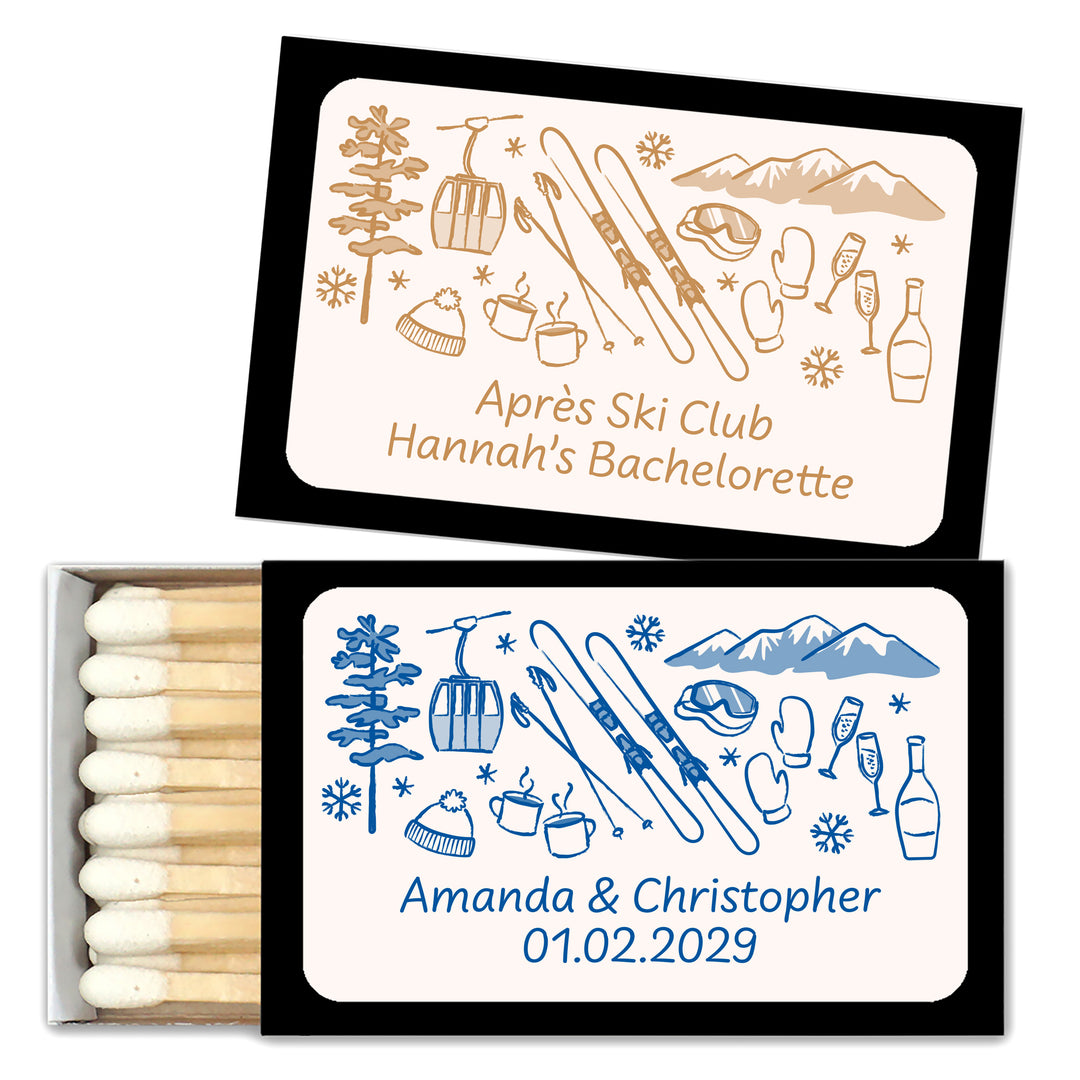 Ski Pattern Sketch Matches - Set of 50