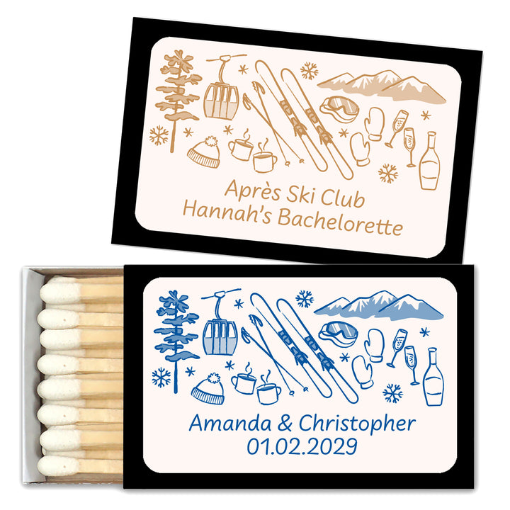 Ski Pattern Sketch Matches - Set of 50