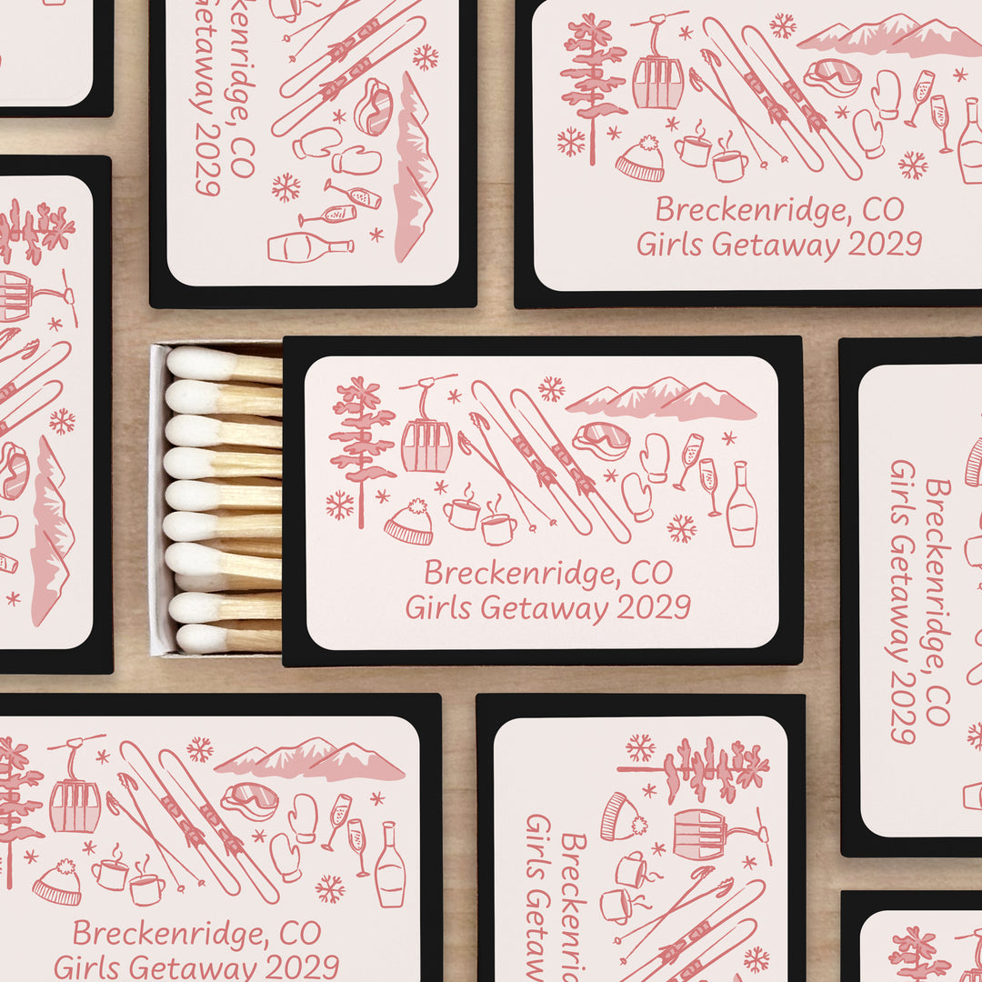Ski Pattern Sketch Matches - Set of 50