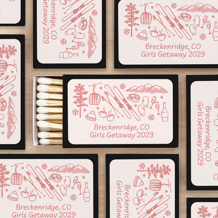 Ski Pattern Sketch Matches - Set of 50