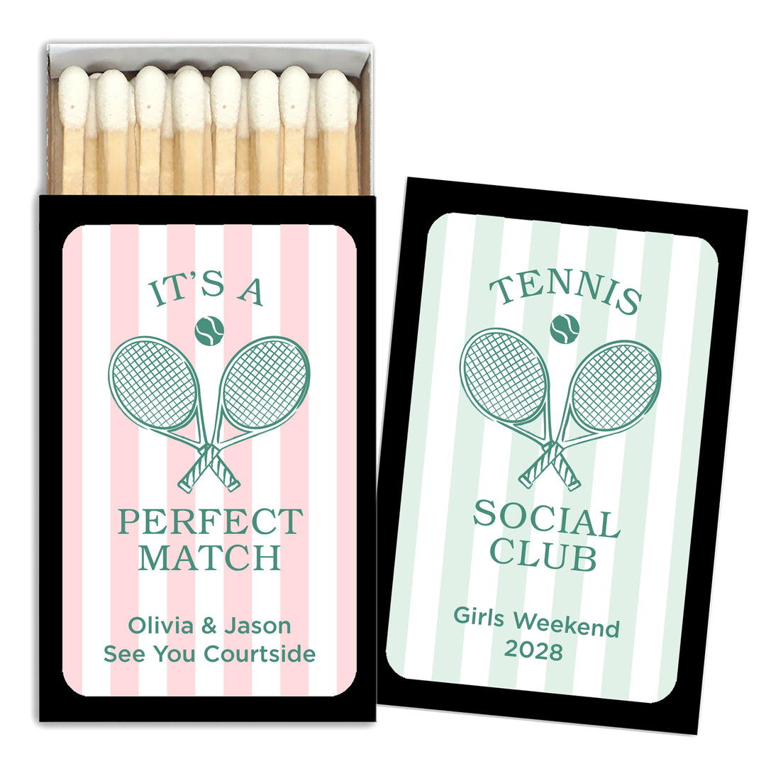 A Perfect Match, Tennis Stripe Matches - Set of 50