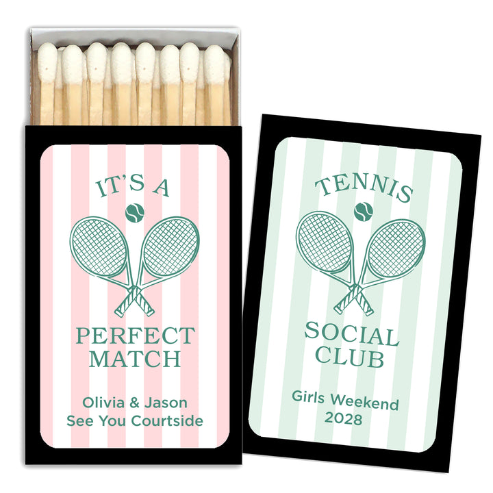 A Perfect Match, Tennis Stripe Matches - Set of 50