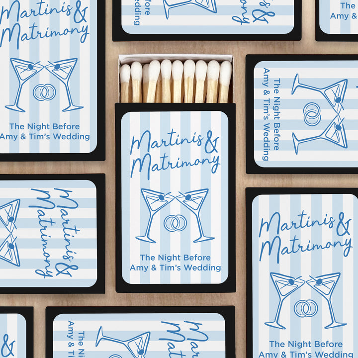About Last Night, Last Toast on the Coast, Bachelorette Stripe Matches - Set of 50