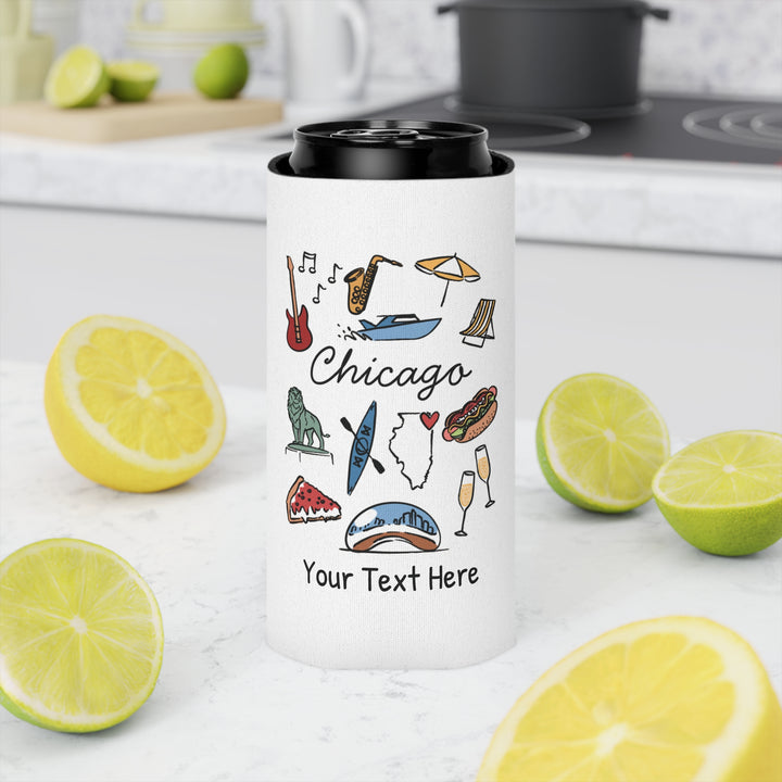 Chicago Can Cooler — Personalized Bachelorette Party Can Cooler