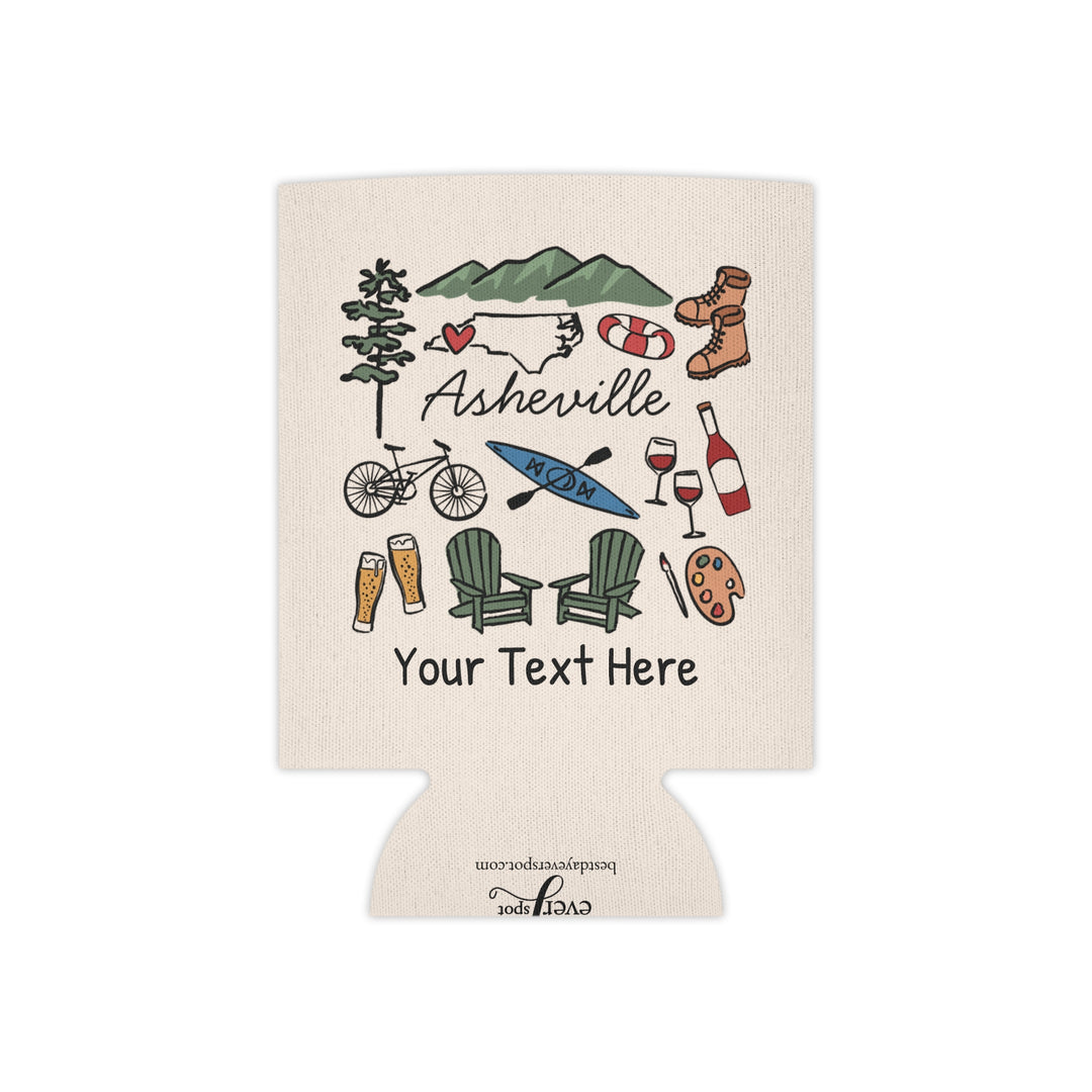 Asheville Can Cooler — Personalized Bachelorette Party Can Cooler