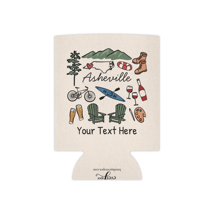 Asheville Can Cooler — Personalized Bachelorette Party Can Cooler