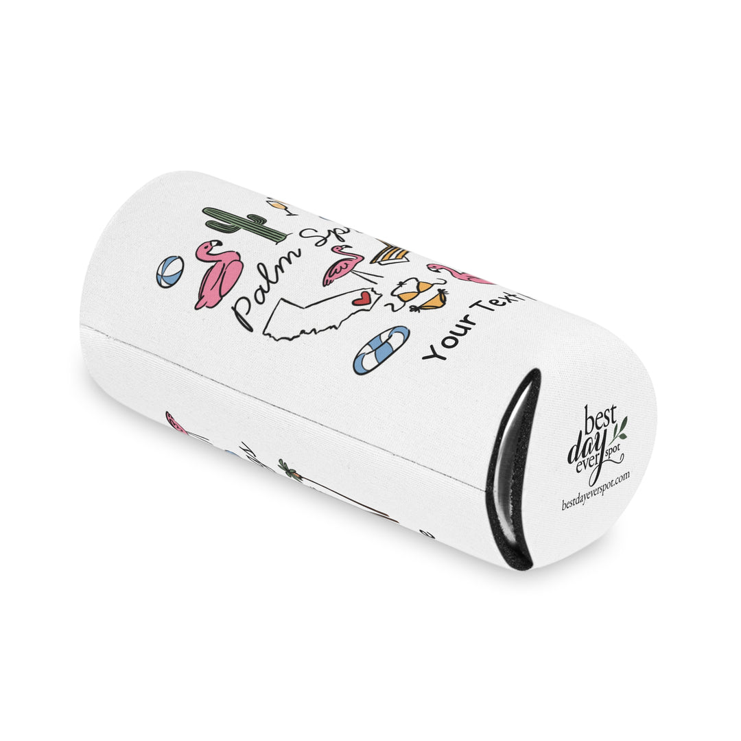 Palm Springs Can Cooler — Personalized Bachelorette Party Can Cooler