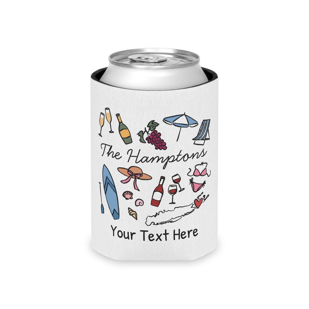 Hamptons Can Cooler — Personalized Bachelorette Party Can Cooler