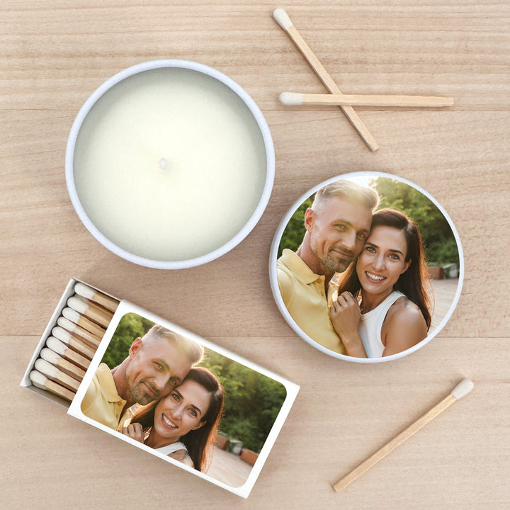 Personalized Candles, Bulk Wedding Favors, Create-Your-Own Custom Wedding Candles, 2oz Mini Lavender White Candles