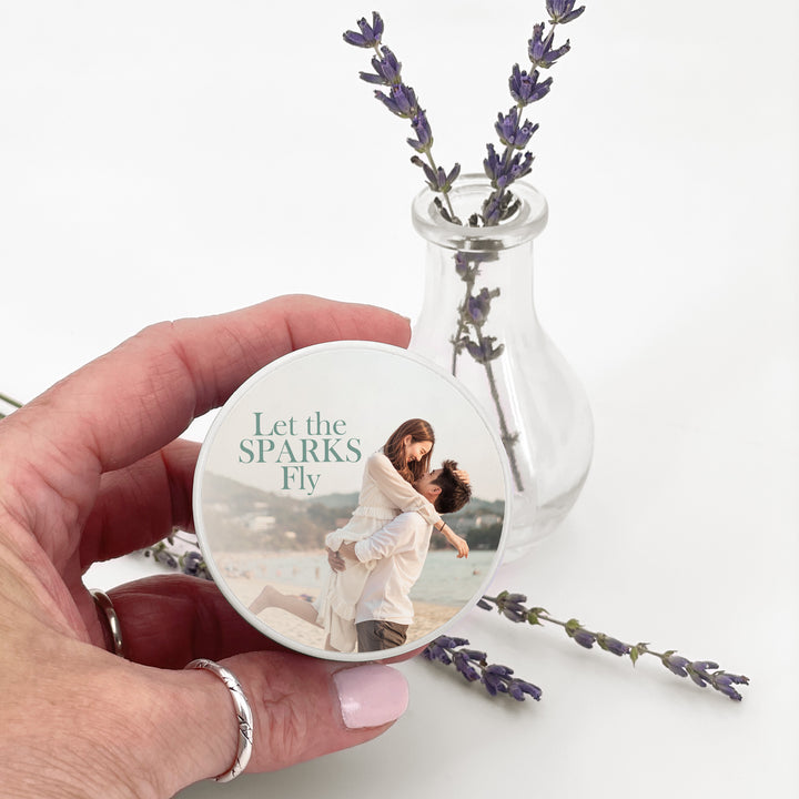 Personalized Candles, Bulk Wedding Favors, Create-Your-Own Custom Wedding Candles, 2oz Mini Lavender White Candles