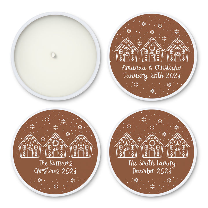 Custom Candles, Candle Favors, Unique Stocking Stuffers, Gingerbread Houses, 2oz Mini Lavender Candles