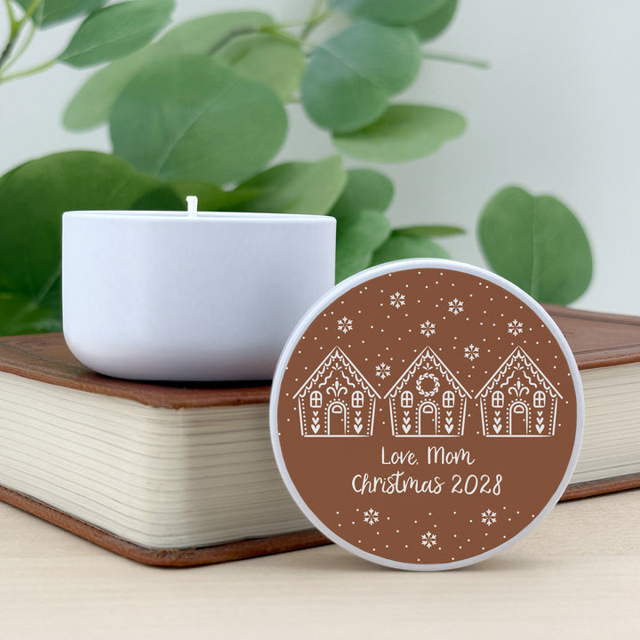 Custom Candles, Candle Favors, Unique Stocking Stuffers, Gingerbread Houses, 2oz Mini Lavender Candles