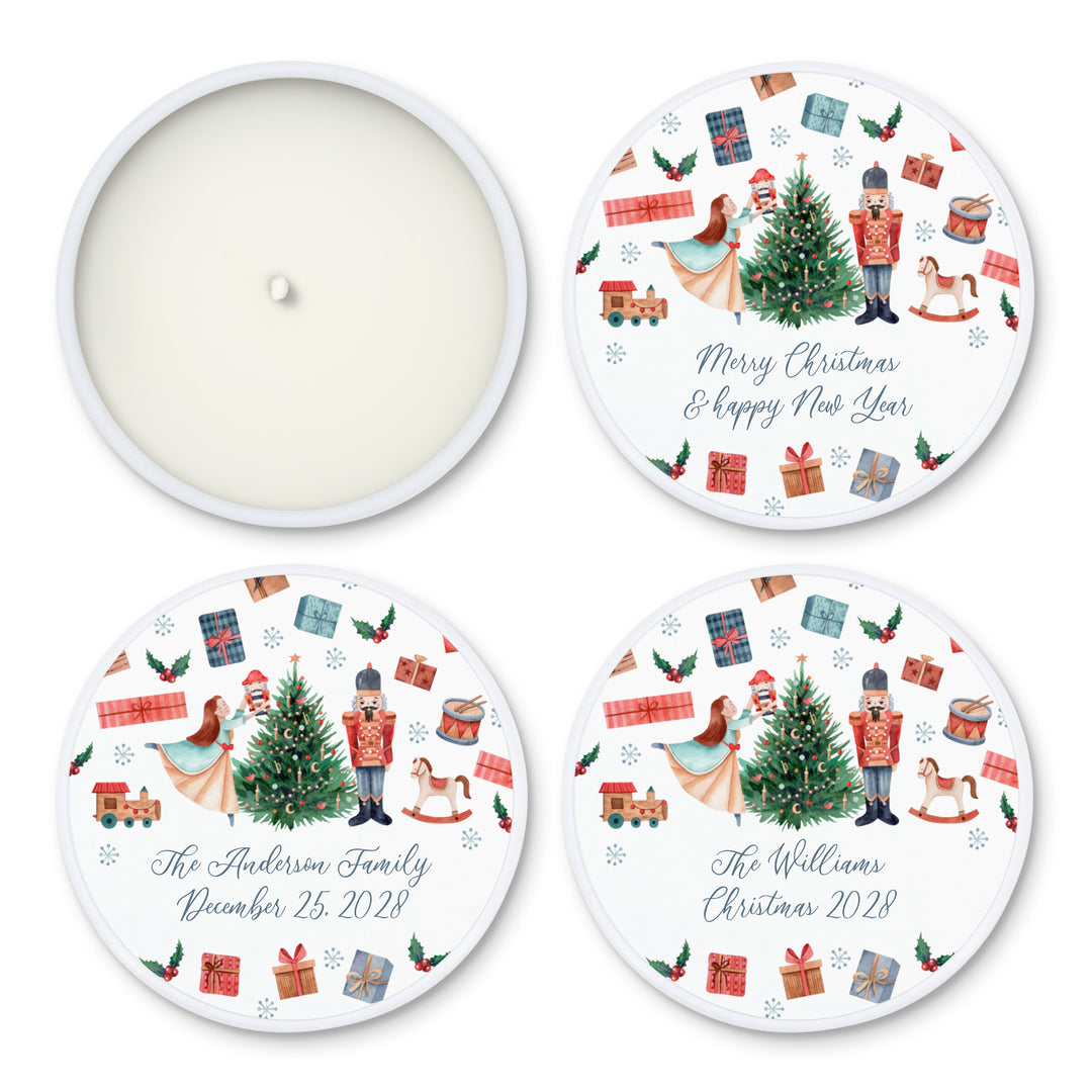 Custom Candles, Candle Favors, Unique Stocking Stuffers, Nutcracker, 2oz Mini Lavender Candles