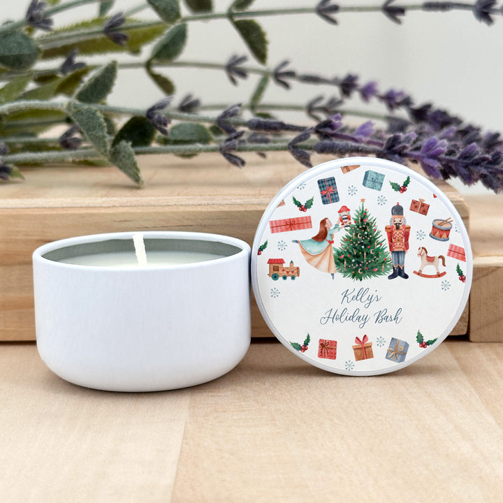 Custom Candles, Candle Favors, Unique Stocking Stuffers, Nutcracker, 2oz Mini Lavender Candles