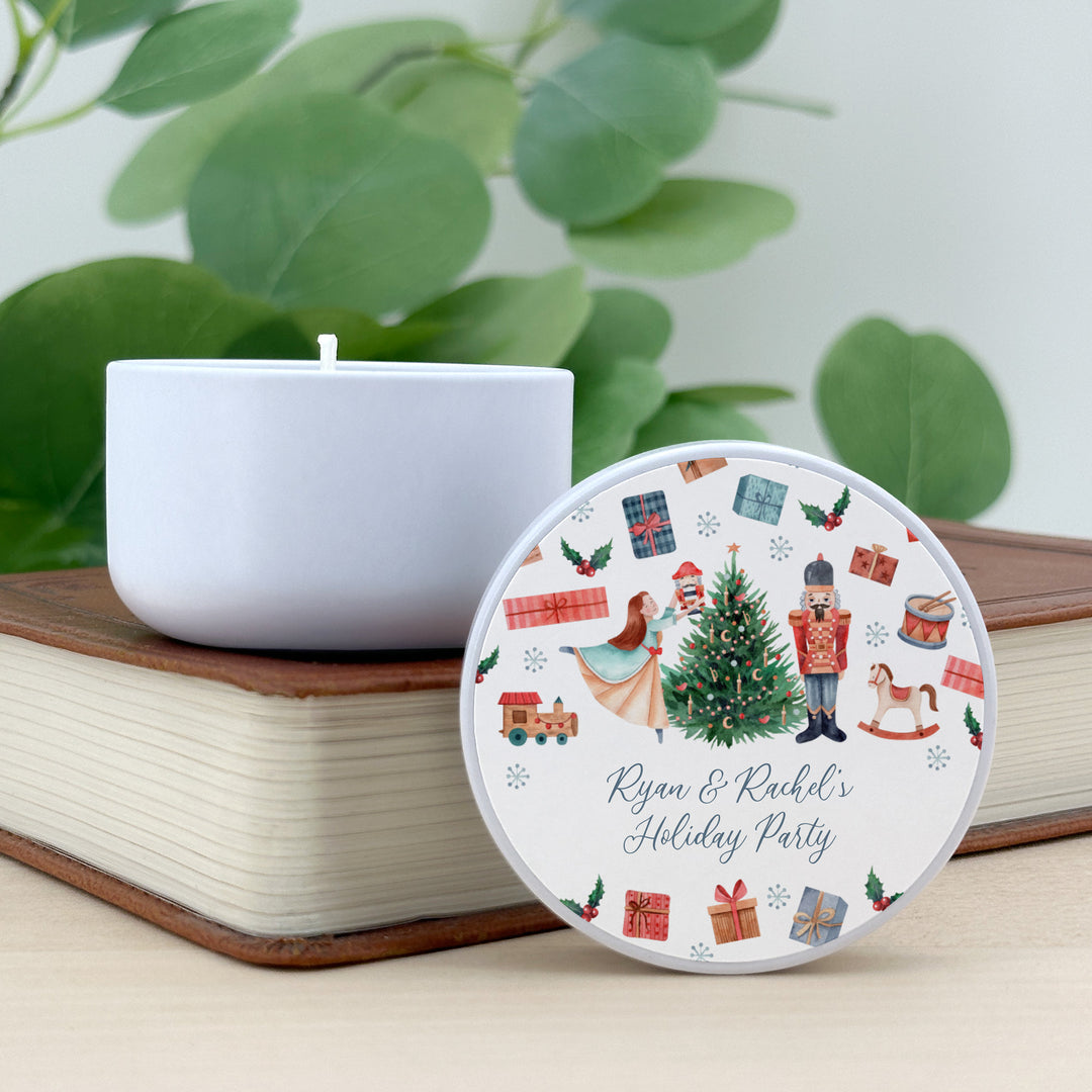 Custom Candles, Candle Favors, Unique Stocking Stuffers, Nutcracker, 2oz Mini Lavender Candles