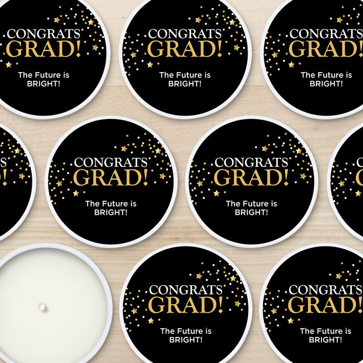 Unique Graduation Favors, Personalized Candles, Grad Party Favors, Congrats Grad Confetti Stars, 2oz Mini Lavender Candles