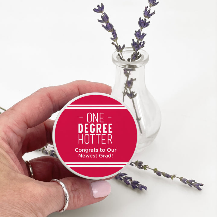 Unique Graduation Favors, Personalized Candles, Grad Party Favors, School Color with Stripes, 2oz Mini Lavender Candles