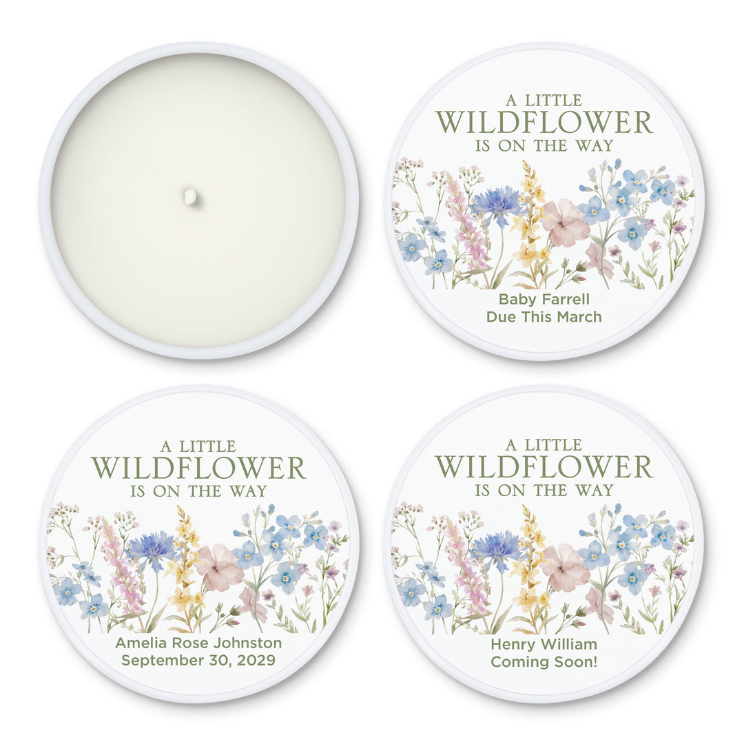 A Little Wildflower is on the Way, 2oz Mini Lavender Candles