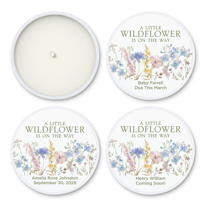 A Little Wildflower is on the Way, 2oz Mini Lavender Candles
