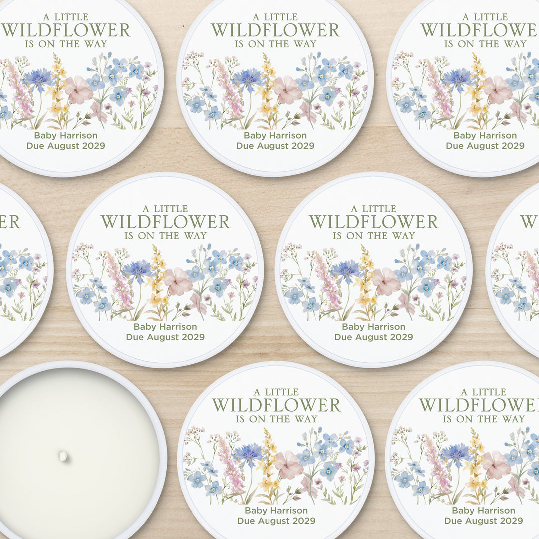 A Little Wildflower is on the Way, 2oz Mini Lavender Candles