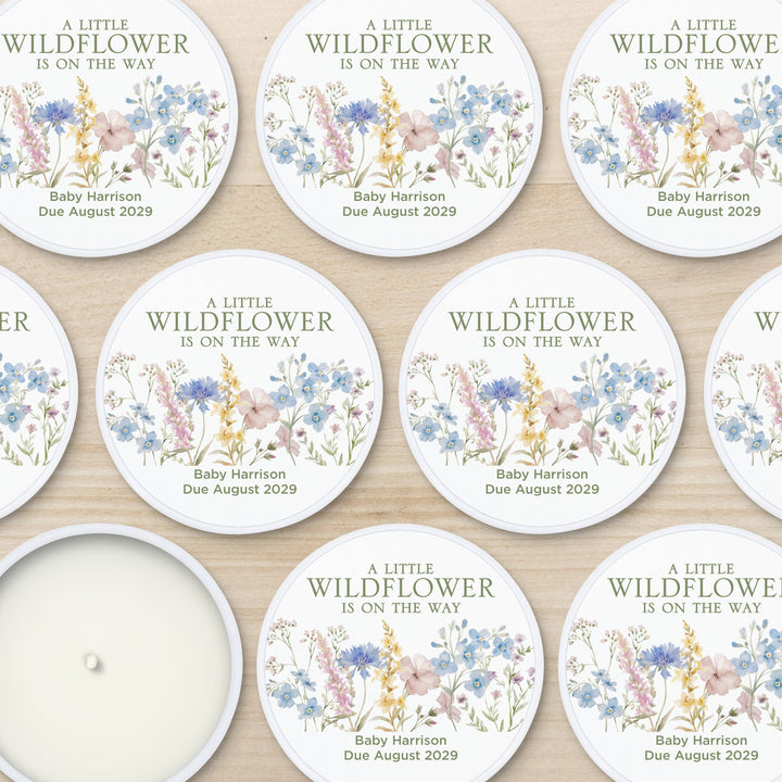 A Little Wildflower is on the Way, 2oz Mini Lavender Candles