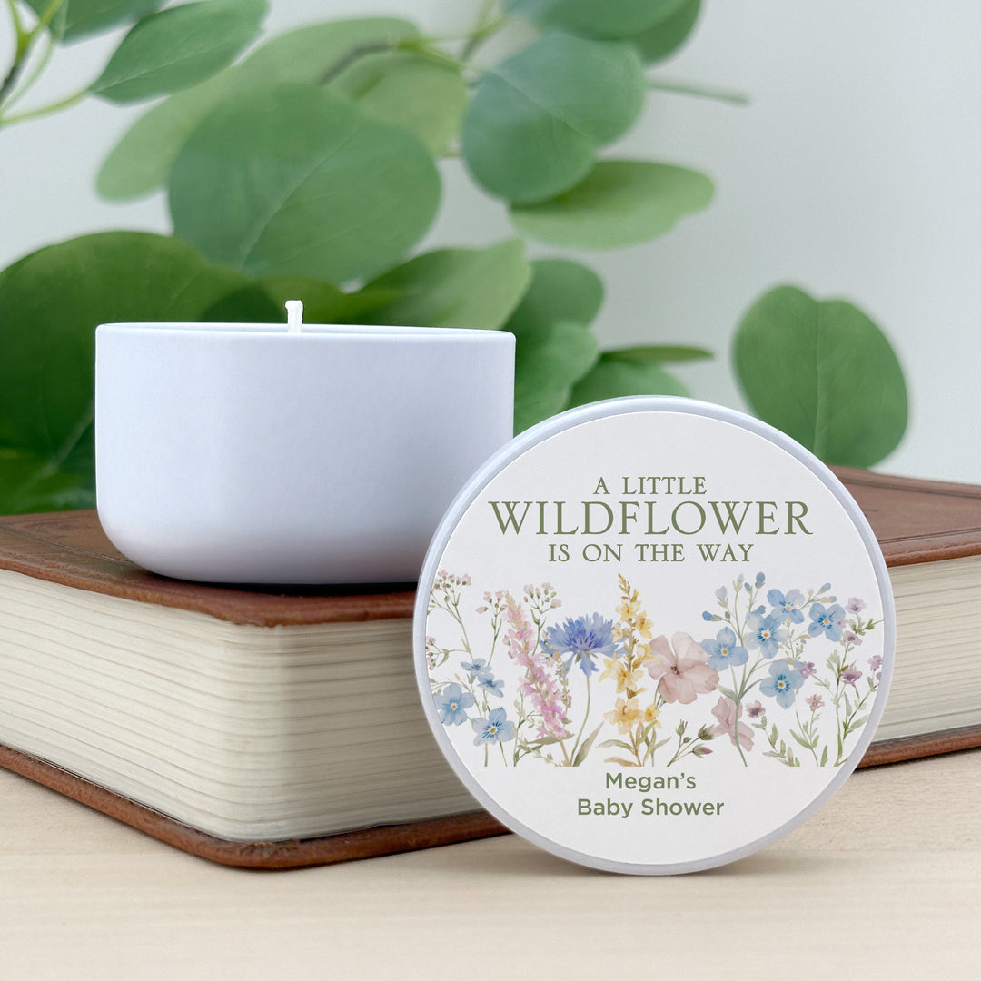 A Little Wildflower is on the Way, 2oz Mini Lavender Candles