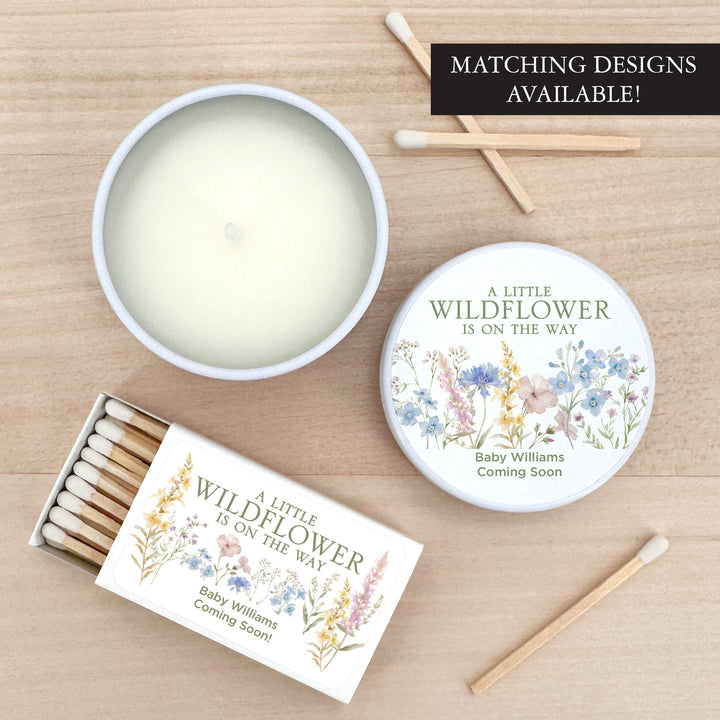 A Little Wildflower is on the Way, 2oz Mini Lavender Candles