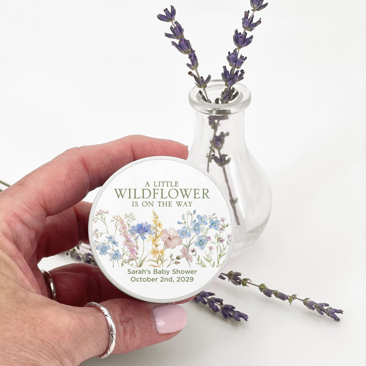 A Little Wildflower is on the Way, 2oz Mini Lavender Candles