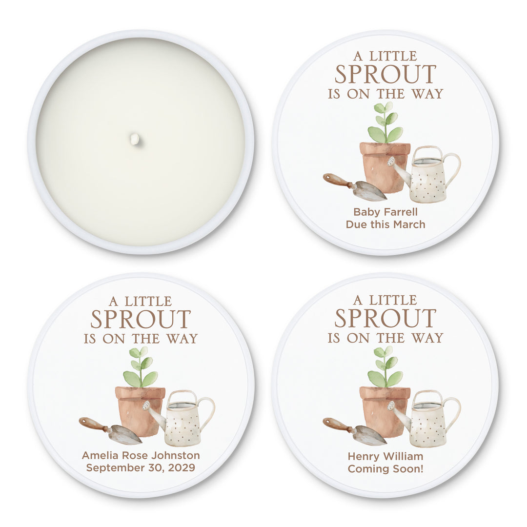 A Little Sprout is on the Way, 2oz Mini Lavender Candles