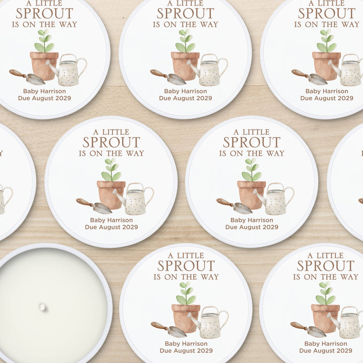 A Little Sprout is on the Way, 2oz Mini Lavender Candles
